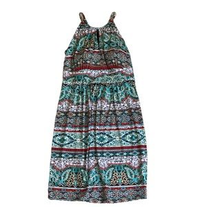 Paisley Dress with Keyhole Details